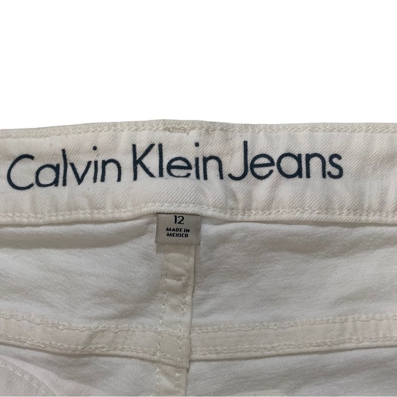 Calvin Klein Ankle Skinny Women Ivory Wash Jeans Sz 12 x28 NWT Denim Stretch - Picture 3 of 14